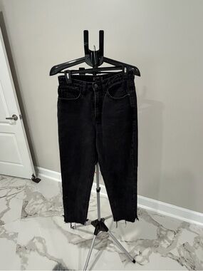PrettyLittleThing Black Washed Mom Jeans